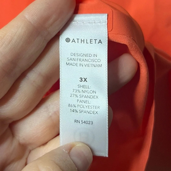 NWT ATHLETA Urbanite Orange UPF 50 Buttondown Top - Picture 13 of 13